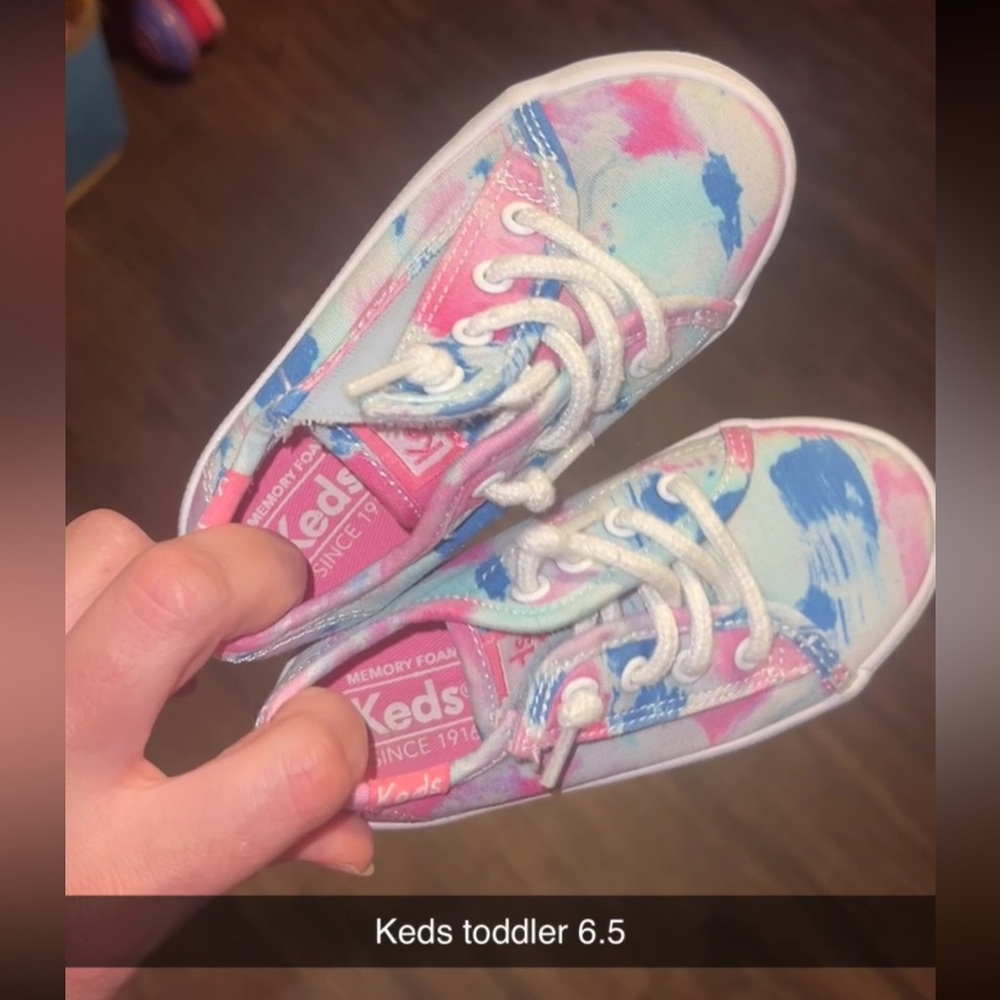 Keds Kids Tie-Dye Sneakers - Pink and Blue